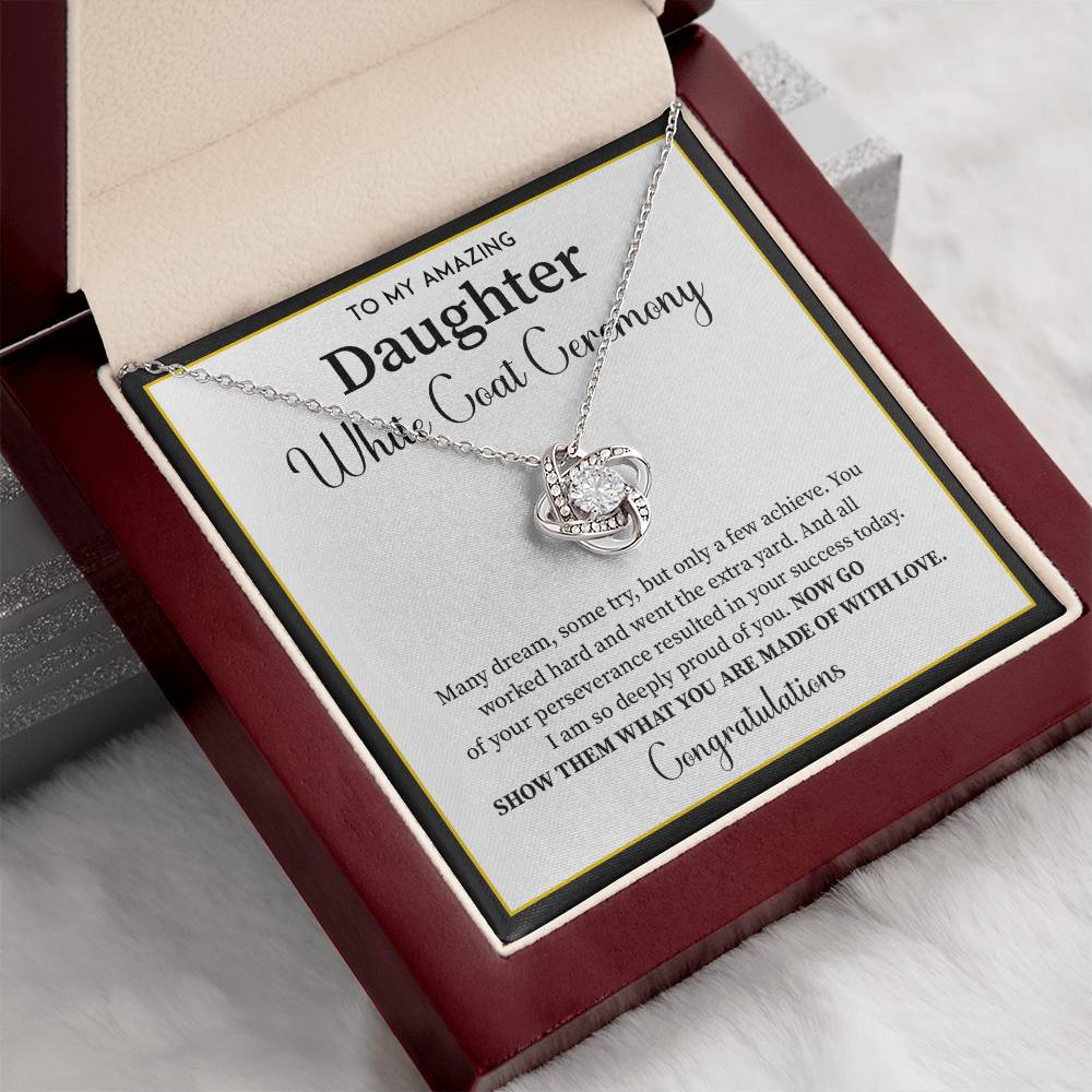 White Coat Ceremony Gift For Daughter Necklace With Gift Box