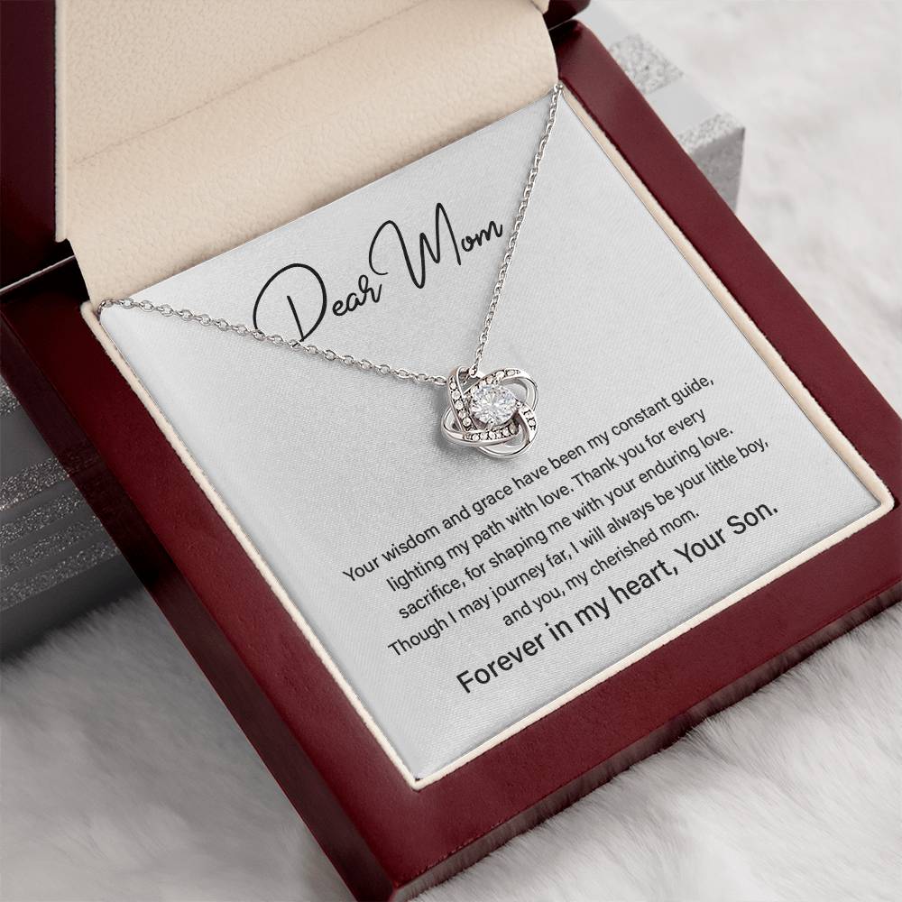 Dear Mom Mother’s Day Necklace For Cherished Mom Best Birthday Gift Thoughtful Anniversary Jewelry Unique Christmas Necklace Thoughtful Necklace With Message Card Just Because Necklace