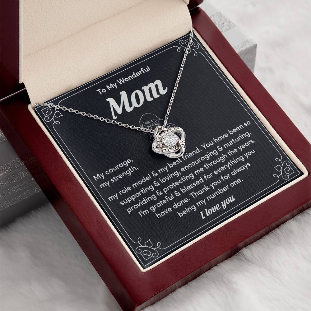 To My Wonderful Mom, Wonderful Mom Pendant Heartfelt Necklace For Her Sweet Pendant Thank You Gift For Support To My Best Friend Mom Jewelry Special Pendant For A Supportive Mom Sentimental Jewelry Thoughtful Necklace