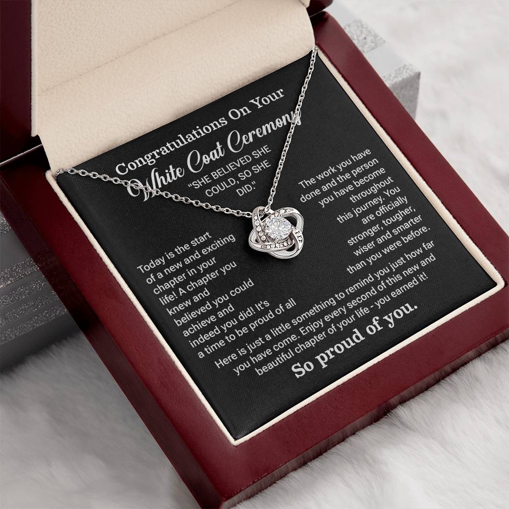 Congratulations On Your New White Coat Ceremony Congratulations Necklace White Coat Ceremony Inspirational Jewelry Gift New Chapter Necklace Meaningful Gift For Graduates Emotional Connection Necklace Motivational Jewelry