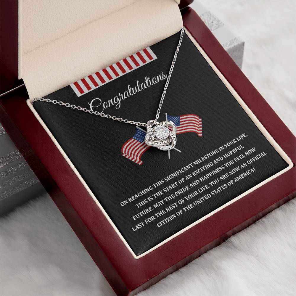 Congratulations Necklace For New U.s. Citizen Necklace For New U.s. Citizen Gift For New U.s. Citizen Journey Necklace For Proud New Citizen Jewelry For U.s. Citizenship Celebration Gift For Citizenship Milestone Jewelry For New U.s. Citizen Necklace