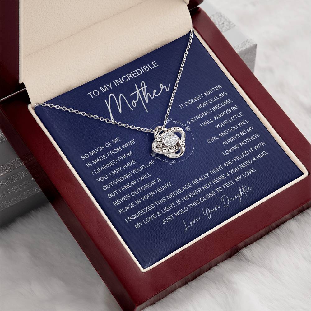 Mom Necklace Gift From Daughter With Loving Note & Box