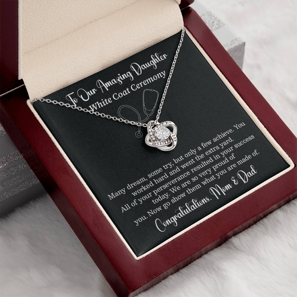 To Our Amazing Daughter On Your White Coat Ceremony Best Wishes Necklace You Are Amazing Necklace Personal Growth Jewelry Motivational Jewelry For New Beginnings Emotional Connection Necklace Meaningful Gift From Parents Congratulations Necklace