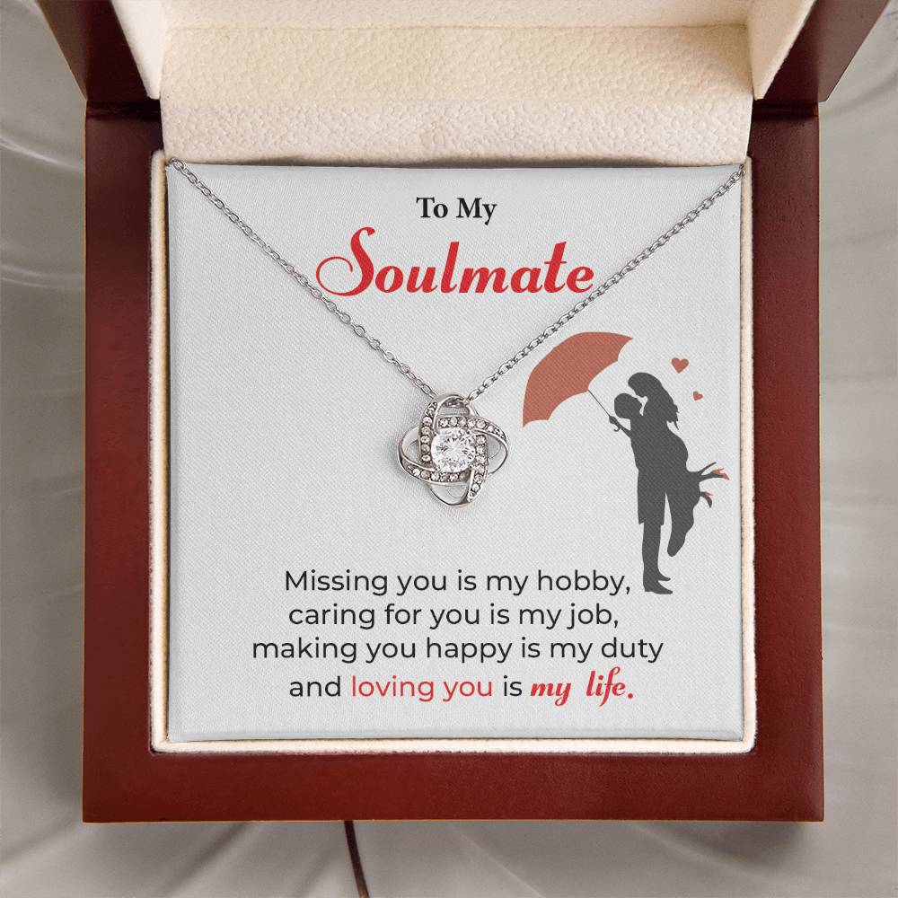 Soulmate Necklace Gift for Her – Message Card Box