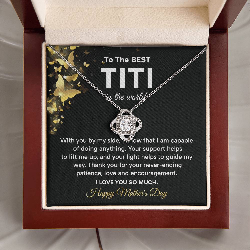 To The Best Titi Necklace Of Endless Love For Her Thank You For Everything Gift Celebrating An Amazing Day Forever My Titi Necklace Inspiration Necklace Loving Titi Mother’s Day Gift Heartfelt Message With Necklace Gift