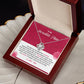 Mother Necklace Gift with Heartfelt Card