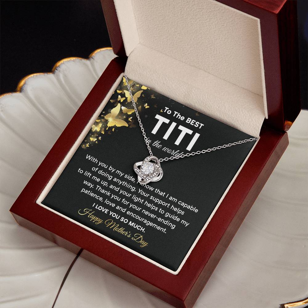 To The Best Titi Necklace Of Endless Love For Her Thank You For Everything Gift Celebrating An Amazing Day Forever My Titi Necklace Inspiration Necklace Loving Titi Mother’s Day Gift Heartfelt Message With Necklace Gift