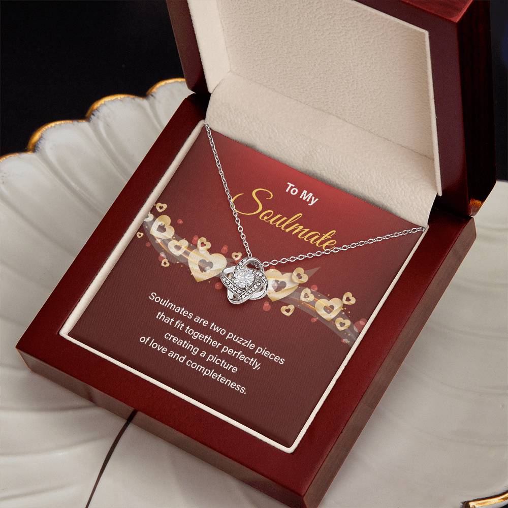 Soulmate Necklace Gift for Her – Gift Box & Card