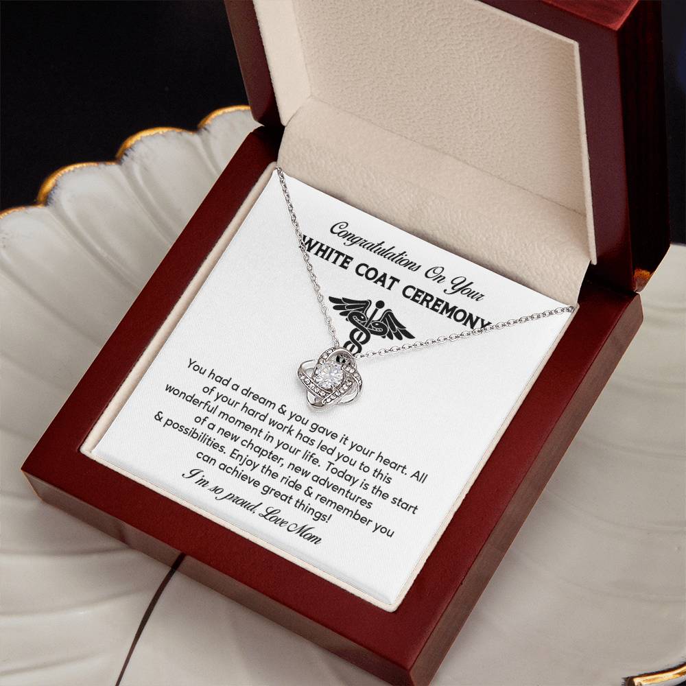 Congratulations On Your White Coat Ceremony Necklace White Coat Ceremony Necklace Gift Congratulations White Coat Ceremony Jewelry White Coat Graduation Necklace Gift New Adventures Necklace Gift  Proud Of You Mom Gift Necklace