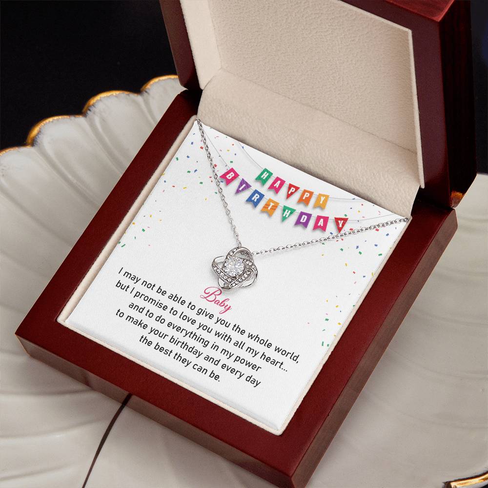 Birthday Necklace Gift for Girlfriend with Love Card