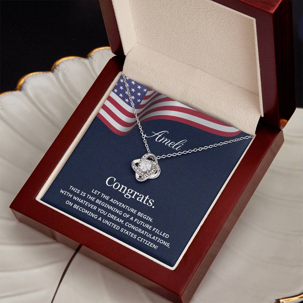 Congrats Necklace For New U.s. Citizen Ameli Necklace For New U.s. Citizen Gift For Citizenship Celebration Necklace With Citizenship Message Necklace For New U.s. Citizen Ameli Gift For Becoming A U.s. Citizen Proud U.s. Citizen Jewelry