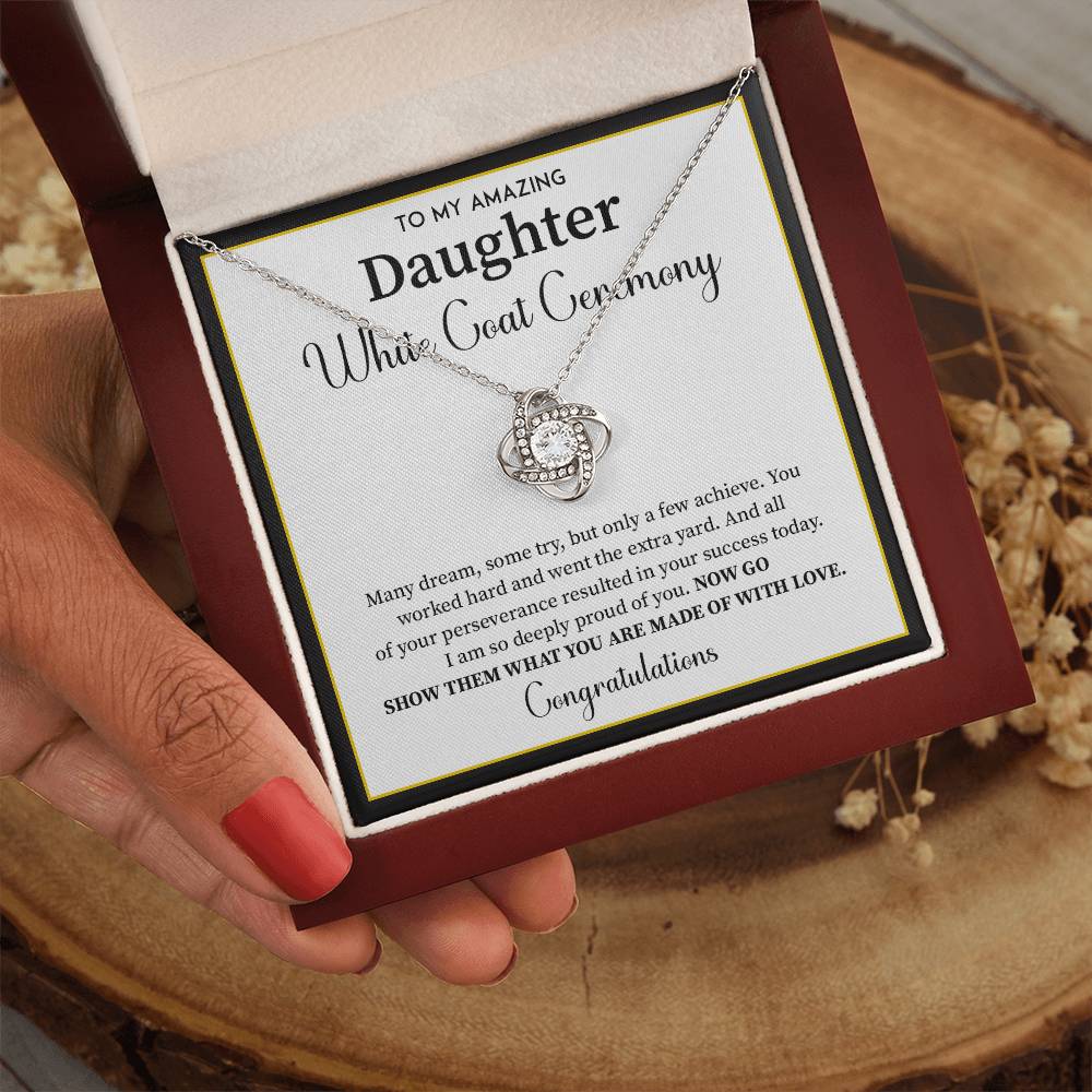 White Coat Ceremony Gift For Daughter Necklace With Gift Box
