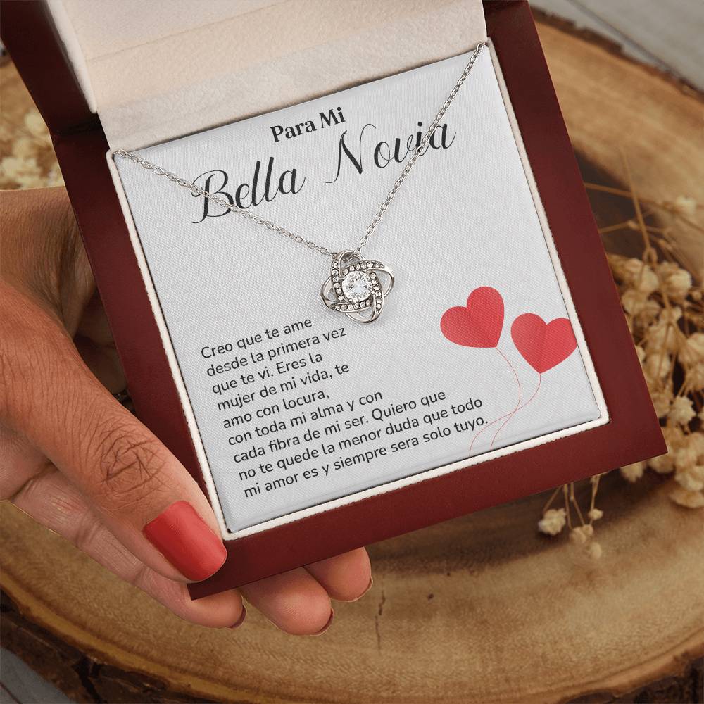 Collar Para Mi Bella Novia Amor Eterno Para Novia Mensaje Personalizado Para Ella Regalo Pasional Para Mi Novia Collar De Amor Para Ella Regalo De Aniversario Para Mi Novia Regalo De San Valentín Para Novia Regalo Para Mujer Especial Joyería Romántica