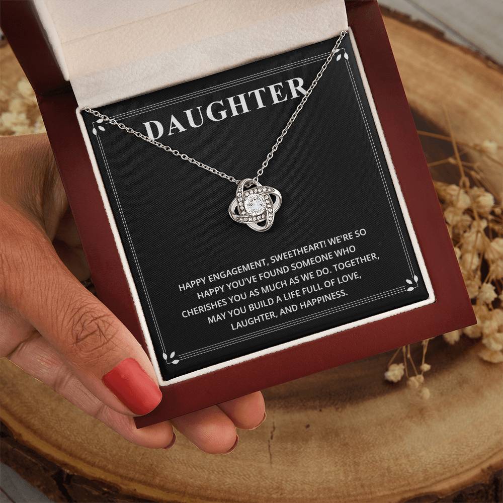 Daughter Happy Engagement Necklace Daughter Engagement Necklace Happy Engagement Gift For Daughter Sentimental Gift For Daughter’s Engagement Jewelry Gift For Daughter’s Engagement Daughter Love And Joy Gift Meaningful Engagement Gift For Daughter