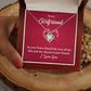 Girlfriend Necklace Gift with Romantic Message Card