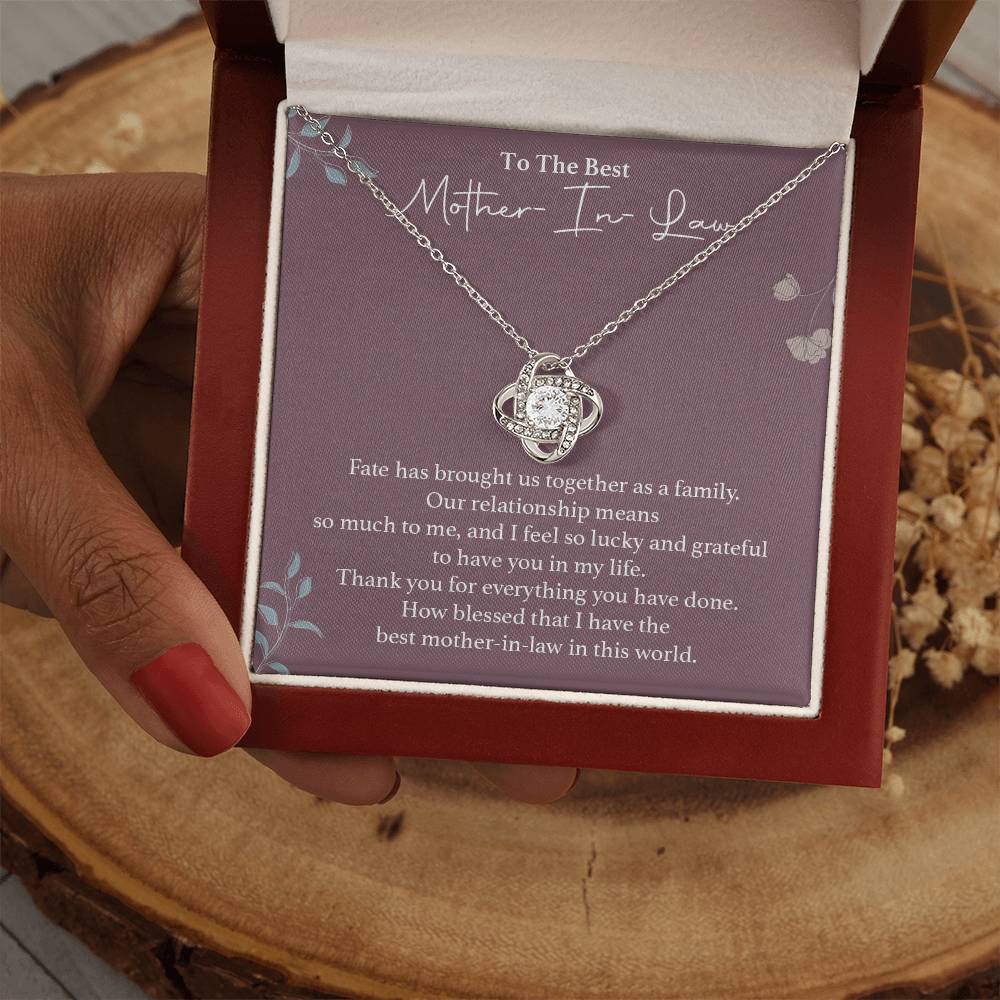 To The Best Mother-in-law Necklace Necklace For Thanking Mother-in-law Necklace For Mother-in-law On Wedding Day Necklace For Groom’s Mother Special Bond With Mother-in-law Necklace Sentimental Keepsake For Mother-in-law Best Mother-in-law Necklace Gift