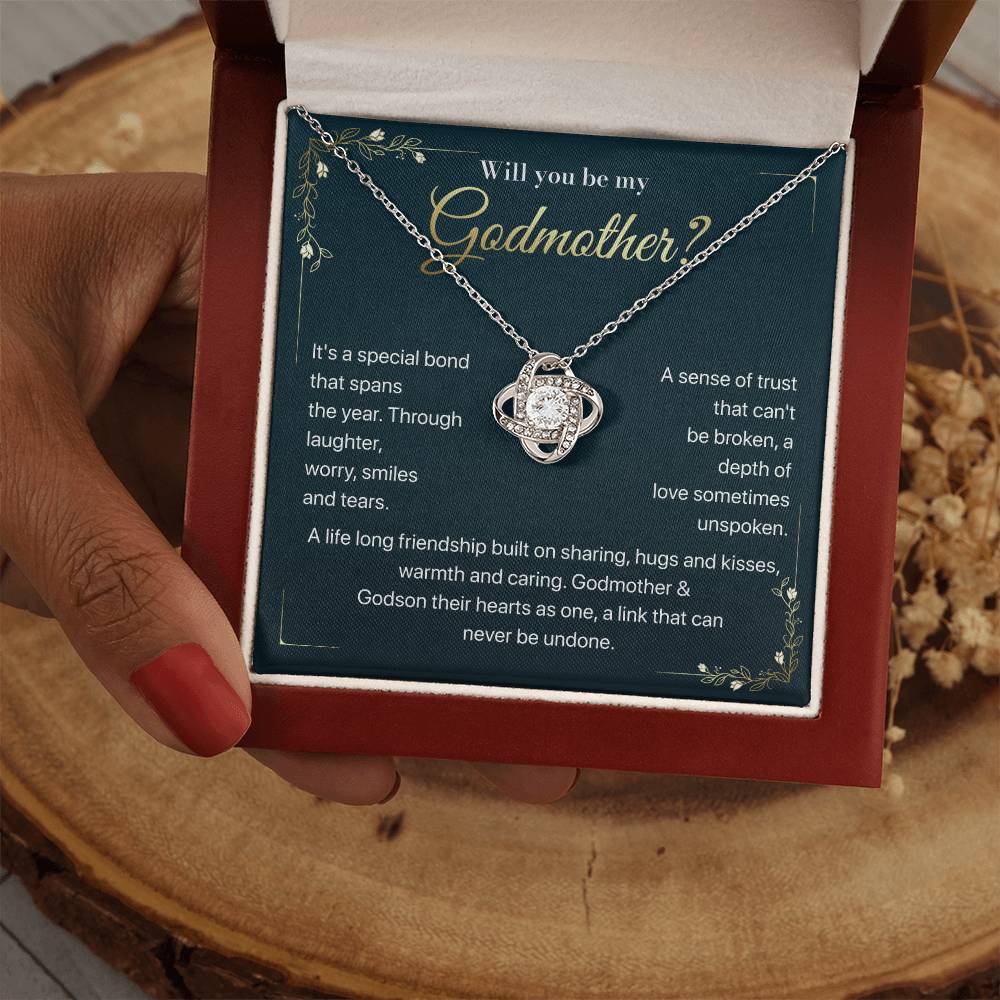 Will you be my Godmother Endless Support Necklace Bright Future Necklace Faithful Godmother Jewelry Strength In Unity Necklace Empowering Presence Jewelry Enduring Bond Necklace Emotional Support Pendant Inspirational Connection Jewelry