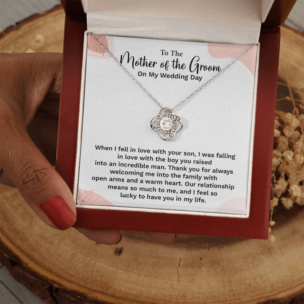 To the Groom's Mother on My Wedding Day Groom’s mother wedding gift Wedding necklace for mother-in-law Heartfelt message for groom’s mom Special gift for groom’s mom Necklace gift for groom’s mother on wedding day Meaningful gift for groom’s mother