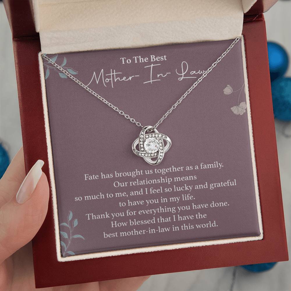 To The Best Mother-in-law Necklace Necklace For Thanking Mother-in-law Necklace For Mother-in-law On Wedding Day Necklace For Groom’s Mother Special Bond With Mother-in-law Necklace Sentimental Keepsake For Mother-in-law Best Mother-in-law Necklace Gift