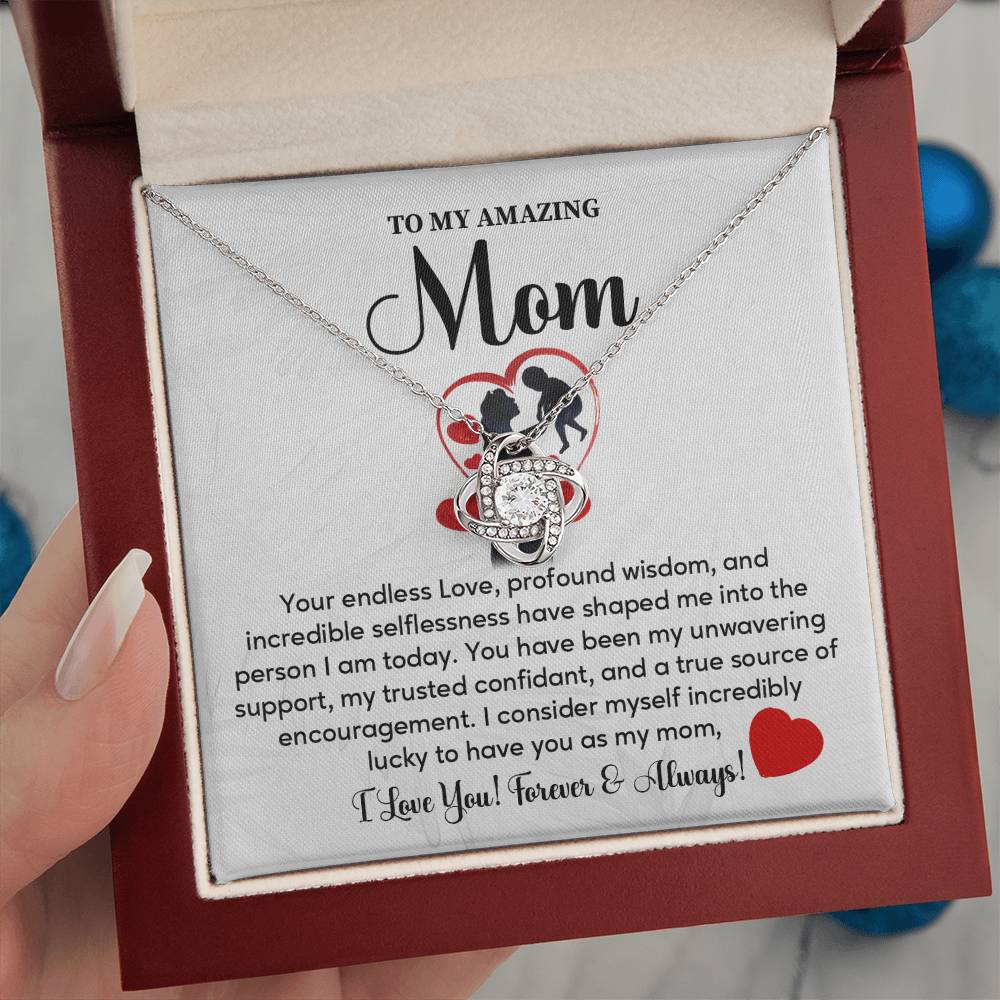 Amazing Mom Necklace Gift from Daughter – Gift Box