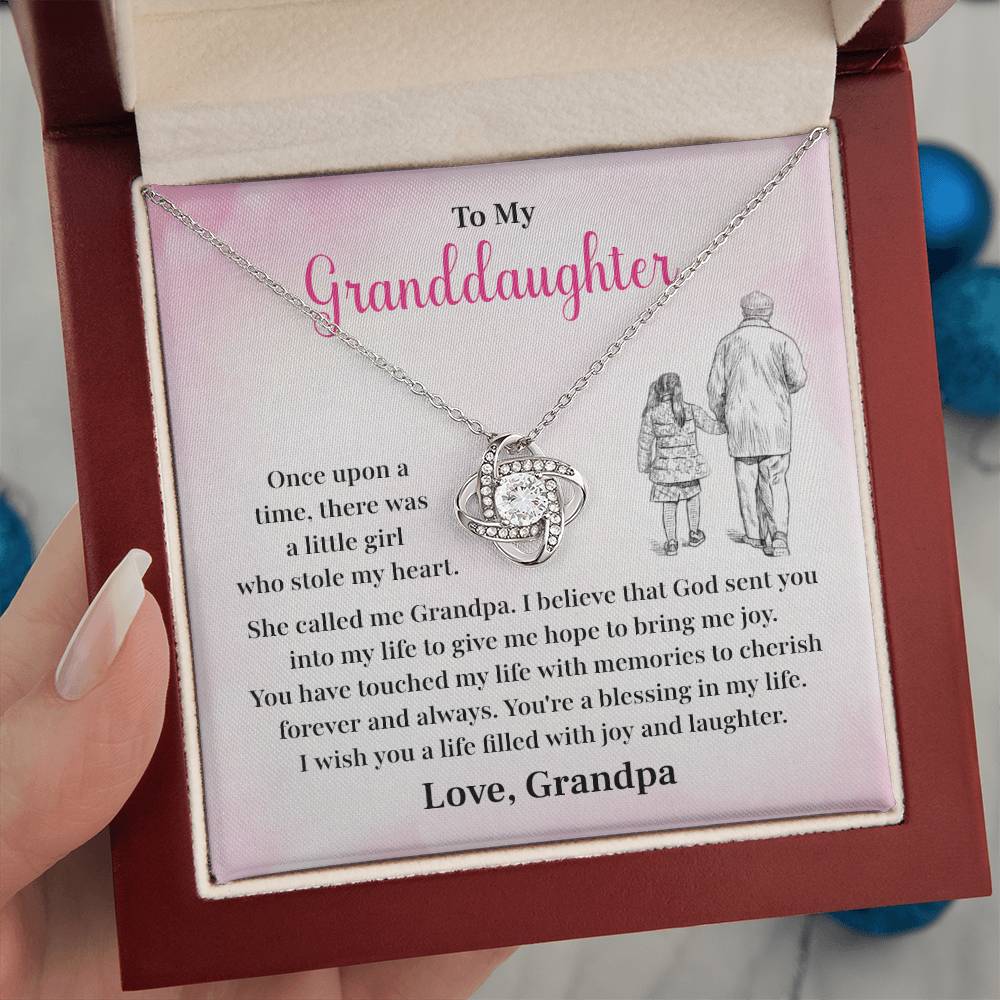 Granddaughter Necklace from Grandpa – Joy & Love Gift Box
