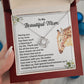 Daughter to Mom Necklace Gift with Message Card