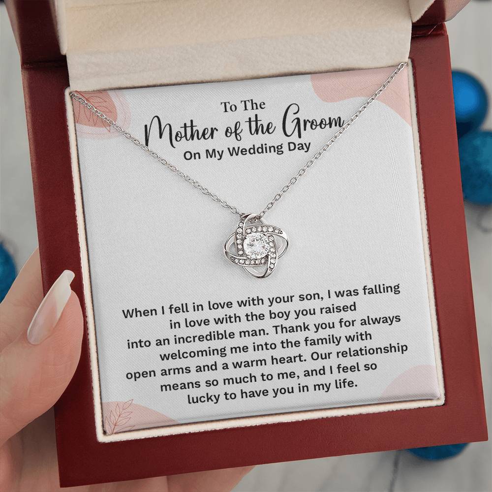 To the Groom's Mother on My Wedding Day Groom’s mother wedding gift Wedding necklace for mother-in-law Heartfelt message for groom’s mom Special gift for groom’s mom Necklace gift for groom’s mother on wedding day Meaningful gift for groom’s mother