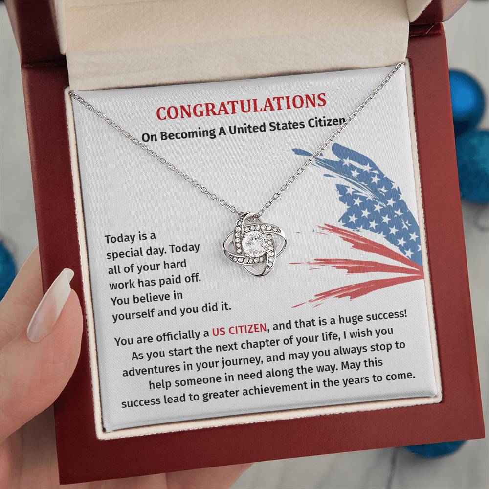 Congratulations Necklace For New U.s. Citizen Necklace For New U.s. Citizen Gift For U.s. Citizenship Success Jewelry For New U.s. Citizen Necklace For Bright And Hopeful Future Jewelry For Citizenship Celebration Gift For Citizenship Milestone