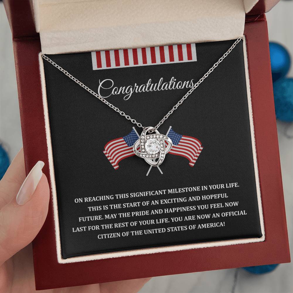 Congratulations Necklace For New U.s. Citizen Necklace For New U.s. Citizen Gift For New U.s. Citizen Journey Necklace For Proud New Citizen Jewelry For U.s. Citizenship Celebration Gift For Citizenship Milestone Jewelry For New U.s. Citizen Necklace