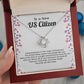 New US Citizen Gift – Necklace with Message Card