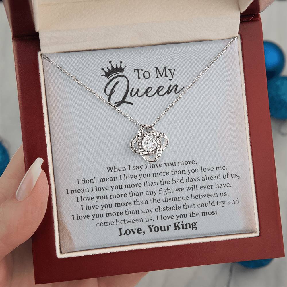 To My Queen Necklace from Husband with Card