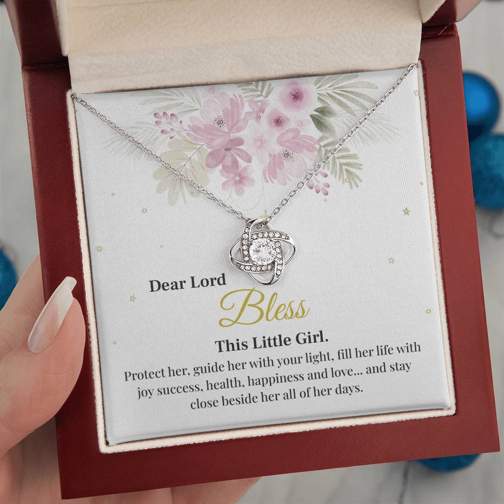 Dear Lord Bless This Little Girl, Blessing Pendant For Little One Heartfelt Necklace For A Young Heart Protective Jewelry For A Child’s Journey Thank You Gift For A Cherished Child To Bless And Protect Jewelry Sentimental Pendant With Blessings