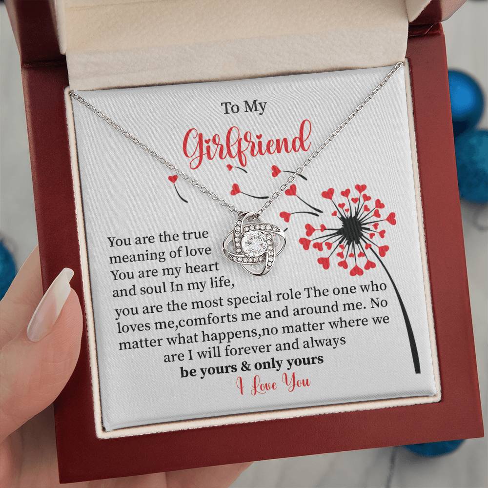 Girlfriend Love Necklace Gift with Message Card Box