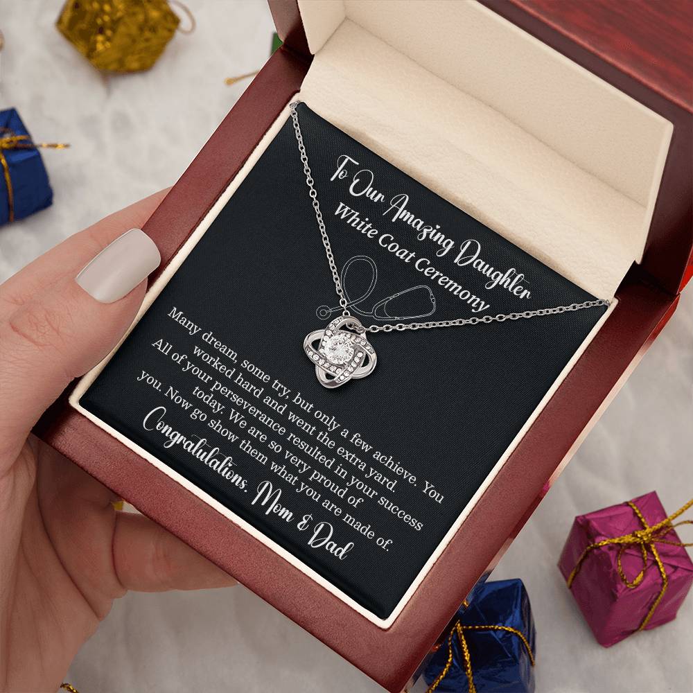 To Our Amazing Daughter On Your White Coat Ceremony Best Wishes Necklace You Are Amazing Necklace Personal Growth Jewelry Motivational Jewelry For New Beginnings Emotional Connection Necklace Meaningful Gift From Parents Congratulations Necklace