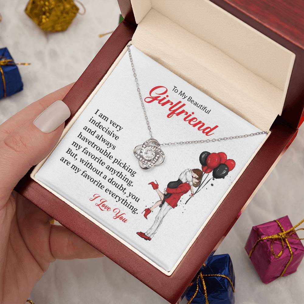 Romantic Necklace for Girlfriend with Gift Card Box