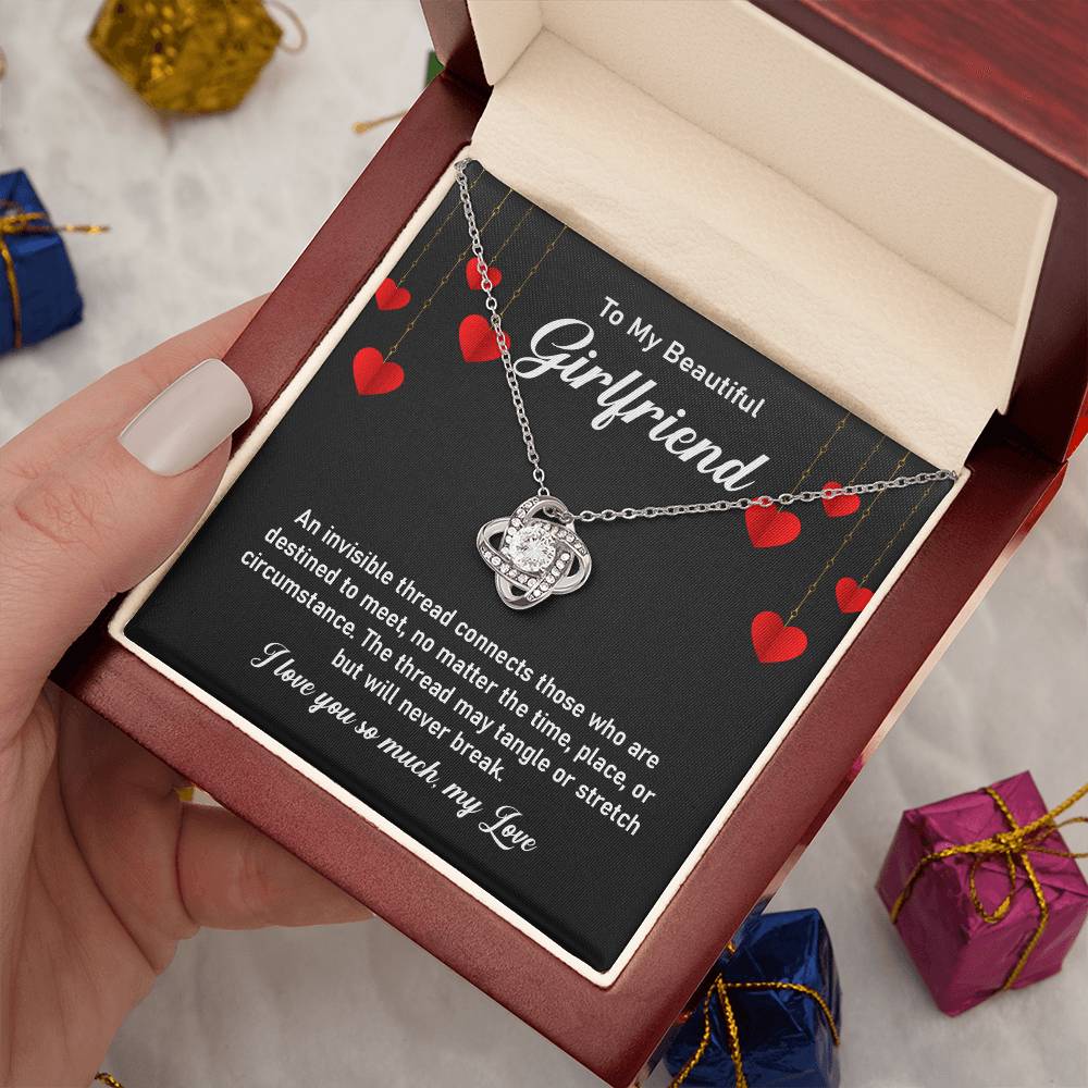 To My Beautiful Girlfriend – Necklace with Message Card