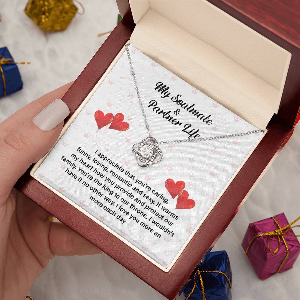Soulmate Partner Necklace for Husband with Love Quote