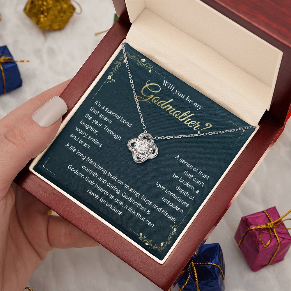 Will you be my Godmother Endless Support Necklace Bright Future Necklace Faithful Godmother Jewelry Strength In Unity Necklace Empowering Presence Jewelry Enduring Bond Necklace Emotional Support Pendant Inspirational Connection Jewelry