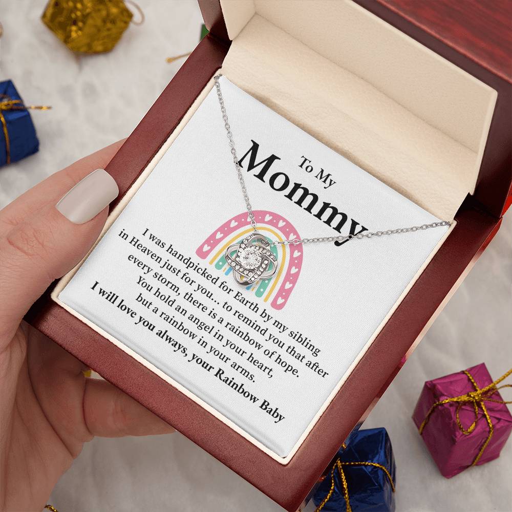 To My Mommy, Necklace Gift For Mom With Message Card