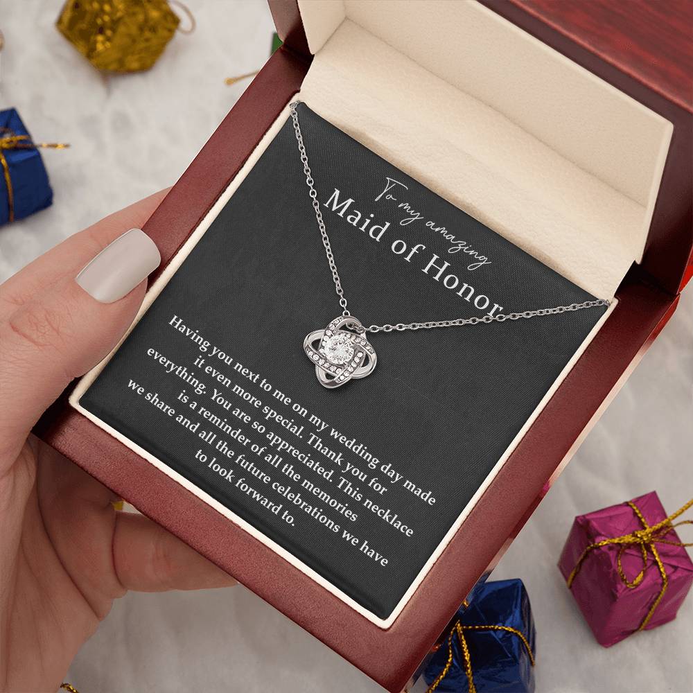 Wedding Day Necklace For Maid Of Honor Friendship Necklace For Maid Of Honor Jewelry Gift For Maid Of Honor Meaningful Gift For Maid Of Honor Emotional Gift For Maid Of Honor Special Gift For Maid Of Honor Necklace For Maid Of Honor Thank You Gift