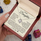 Necklace Gift for Daughter with Crown Message Card