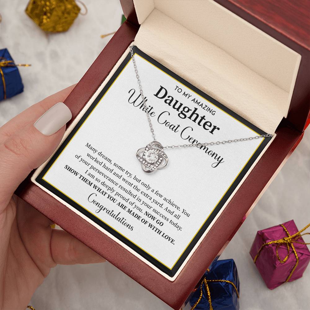 White Coat Ceremony Gift For Daughter Necklace With Gift Box