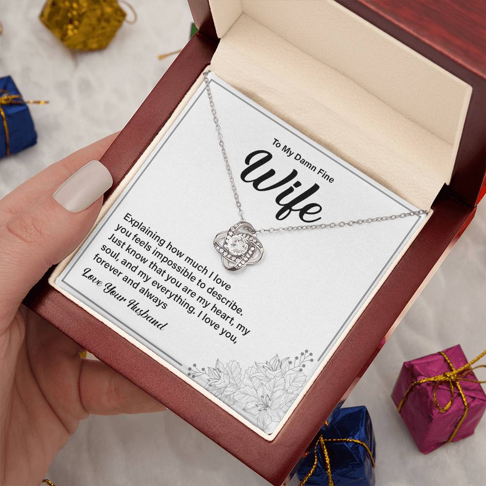 Wife Necklace Gift from Husband with Gift Card