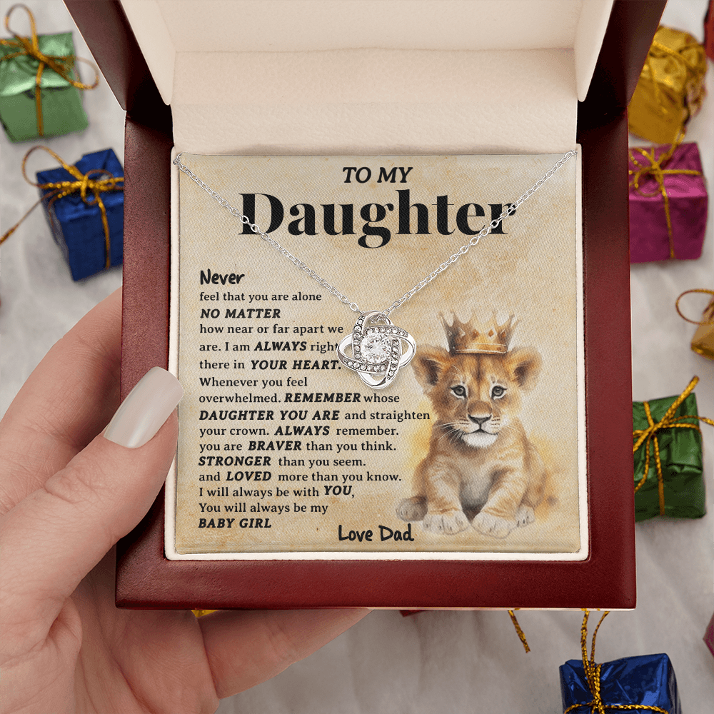 To My Daughter Necklace from Dad - Meaningful Father Daughter Jewelry