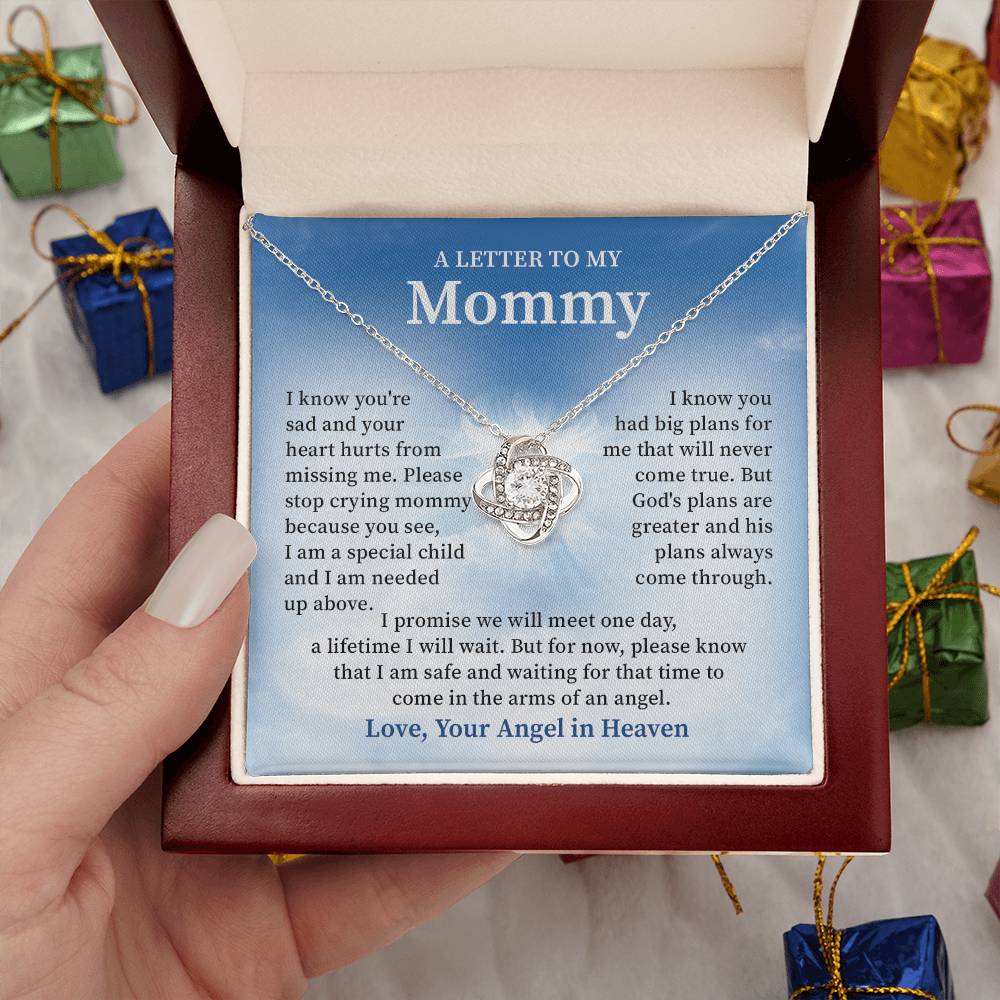 A Letter to Mommy Angel Necklace Miscarriage Sympathy Gift
