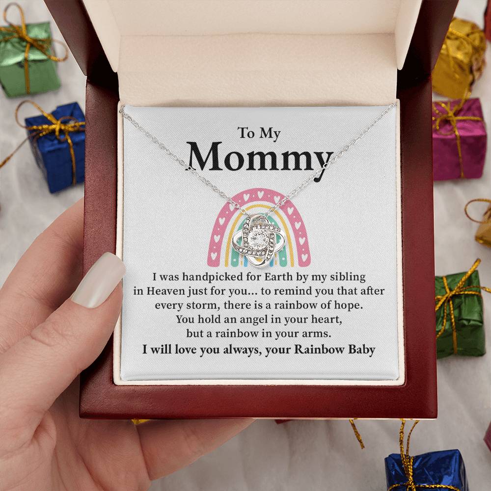 To My Mommy, Necklace Gift For Mom With Message Card
