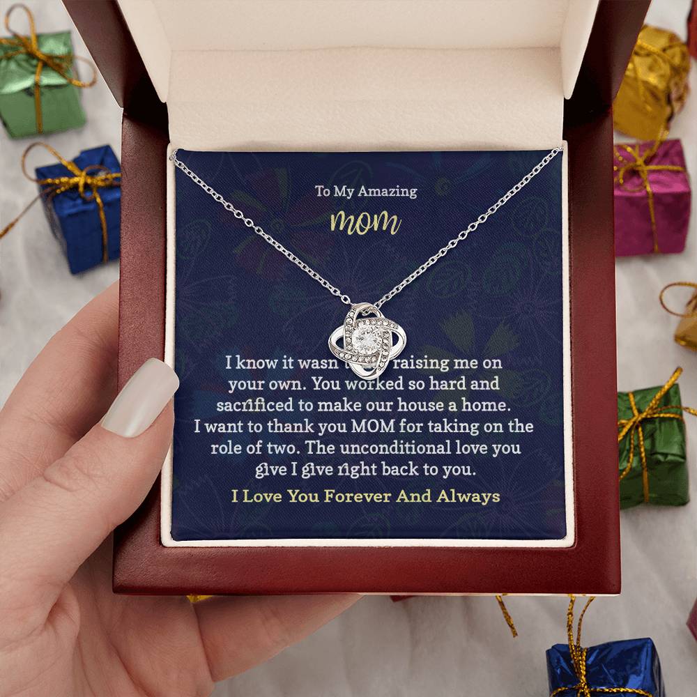 Single Mom Necklace Gift From Daughter and Son