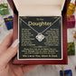 Daughter Love Knot Necklace - Gift from Mom & Dad for Birthday or Graduation
