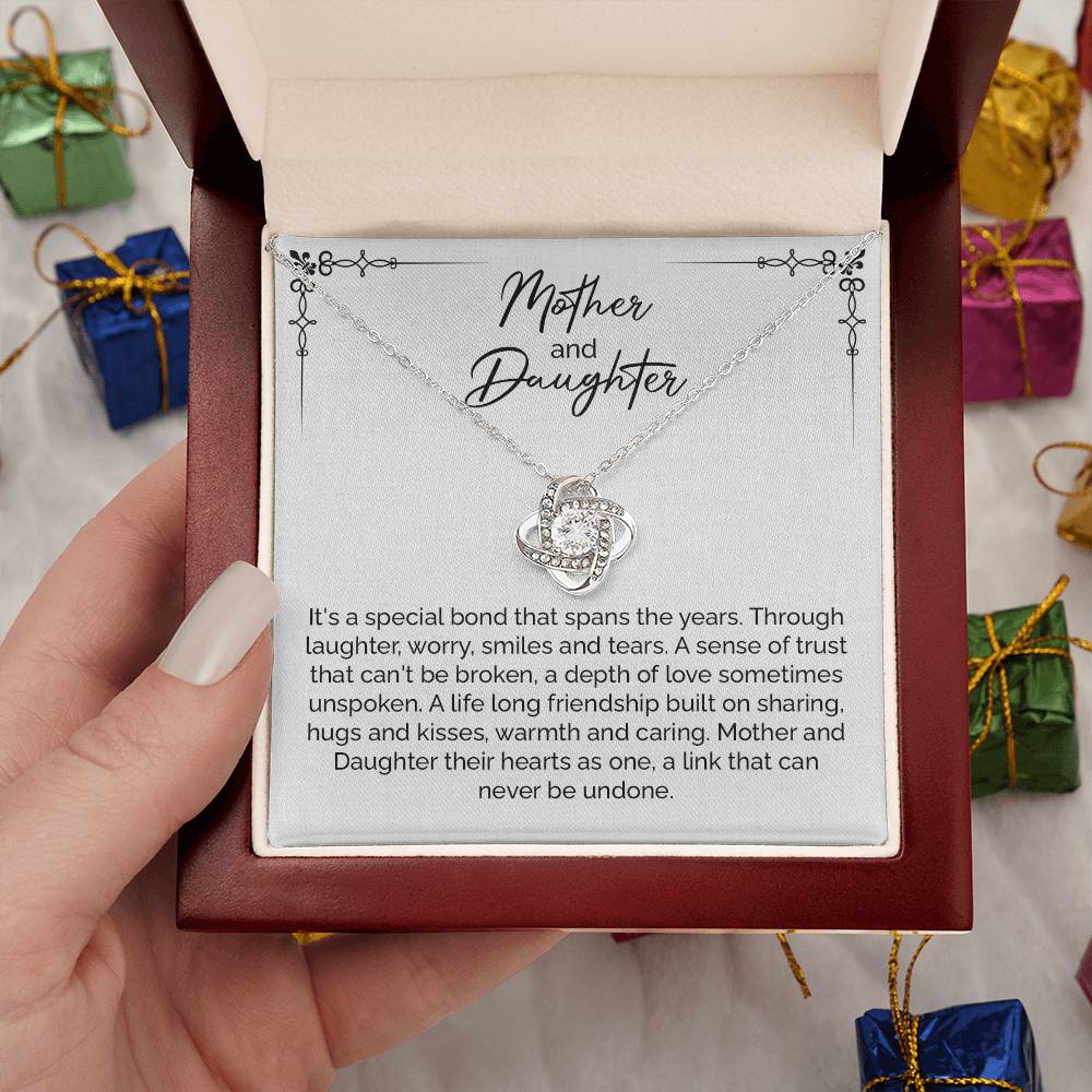 Mother Daughter Necklace Gift with Heartfelt Message