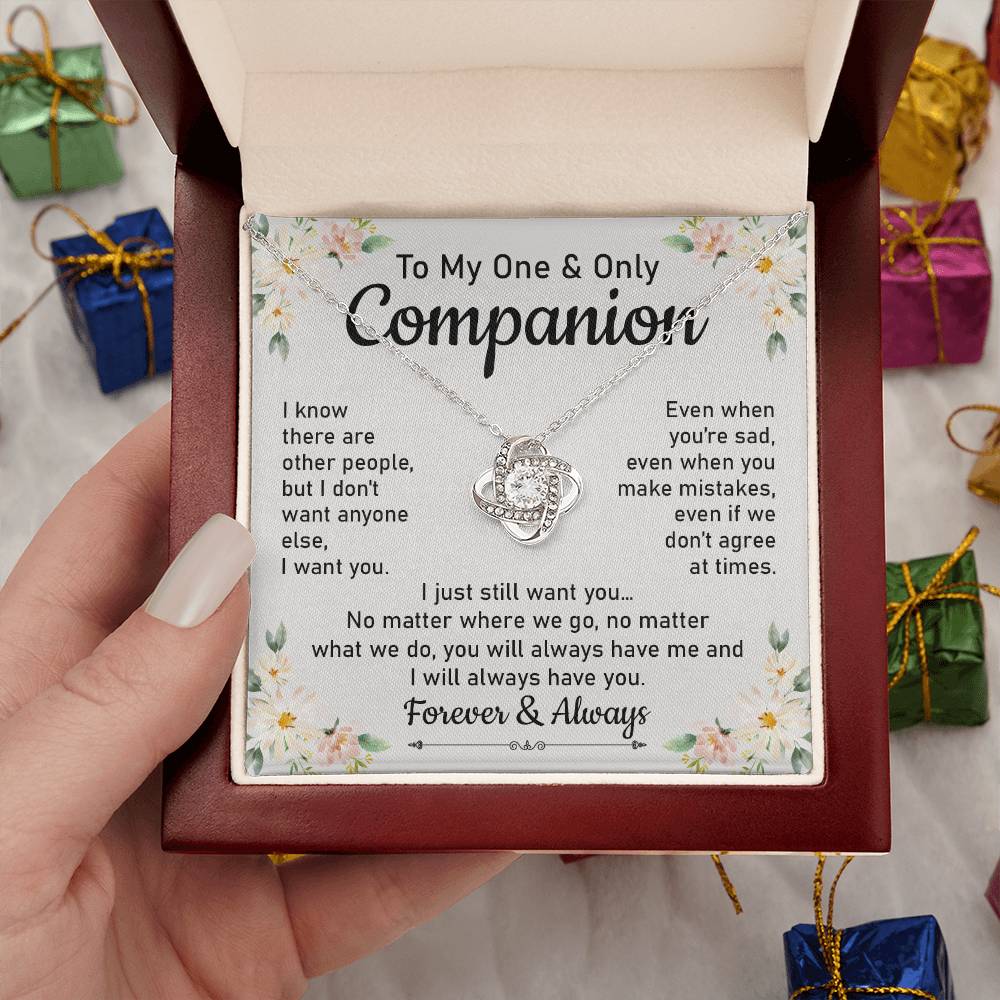 Companion Necklace for One and Only Love With Message Card